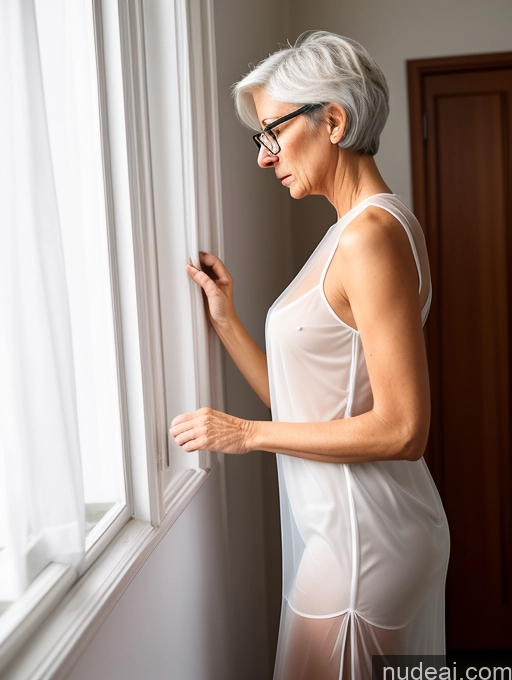 related ai porn images free for Czech Skinny Glasses Serious Shocked White Hair Dress Cleavage Transparent Two Bobcut 70s Side View