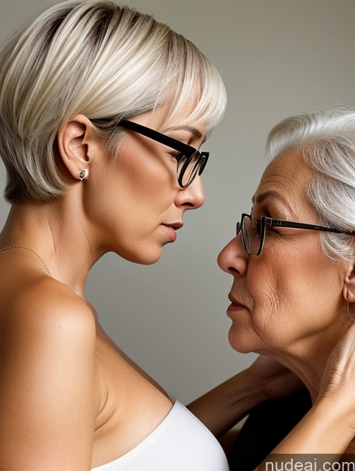 related ai porn images free for Czech Glasses Serious Shocked White Hair Dress Cleavage Two Bobcut 70s Side View Perfect Boobs Woman Massage