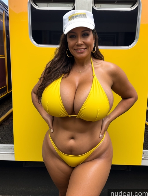 related ai porn images free for One Busty Huge Boobs Thick Tanned Skin 60s Front View Microkini Thong Halloween Polynesian Construction Worker Train