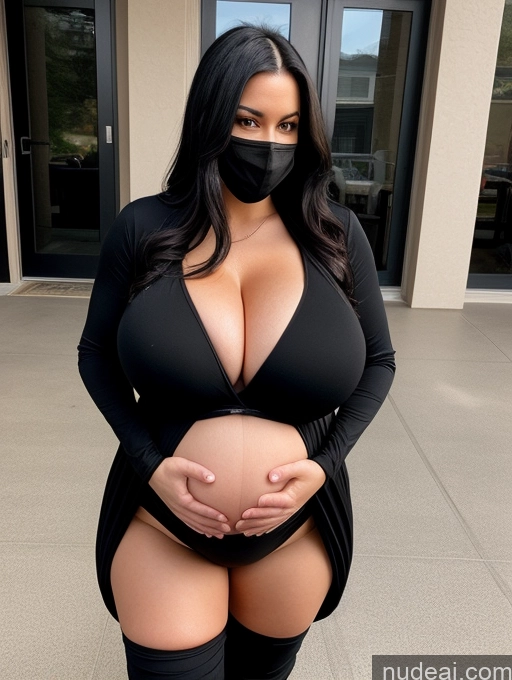 related ai porn images free for Woman Pregnant Cleavage Black Hair Ninja Huge Boobs