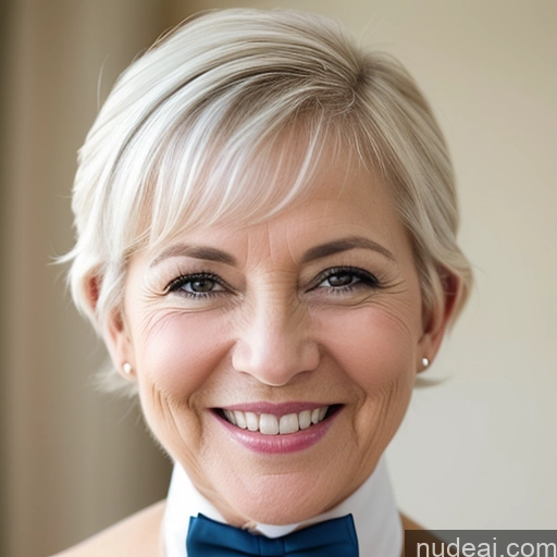 related ai porn images free for Woman One Happy 70s Sexy Face White Hair Pixie Close-up View Bow Tie