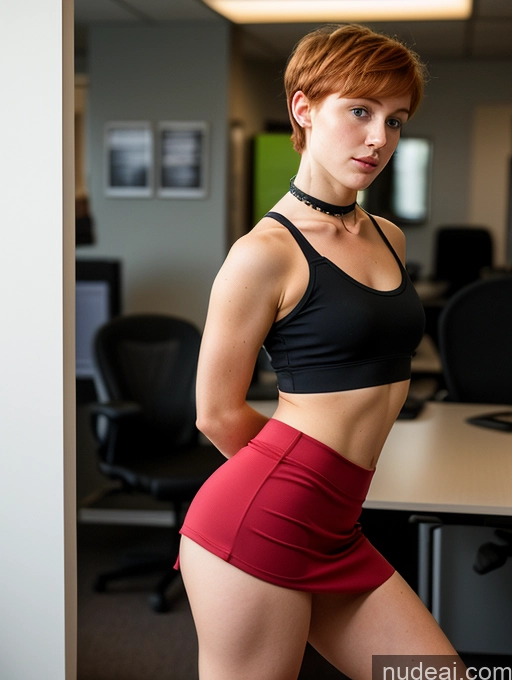 related ai porn images free for Woman Small Tits Small Ass Skinny Thick Ginger Short Hair Irish Office Choker 18 Mini Skirt Front View Working Out
