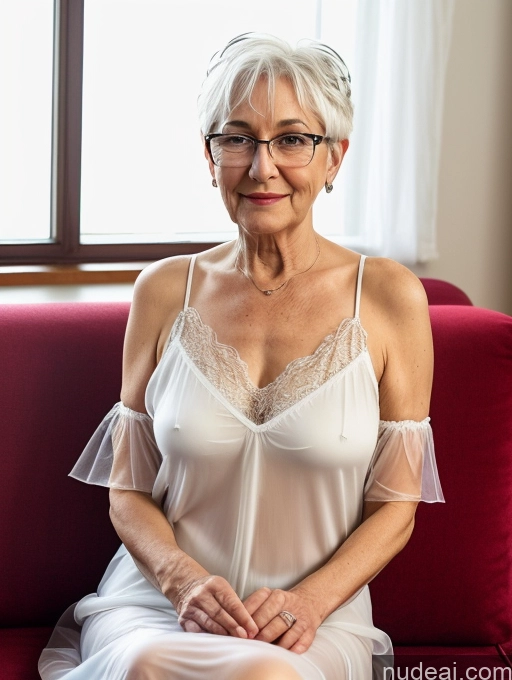 related ai porn images free for 80s Skinny Glasses White Hair Pixie Czech Couch Dress Nightgown Cleavage Transparent