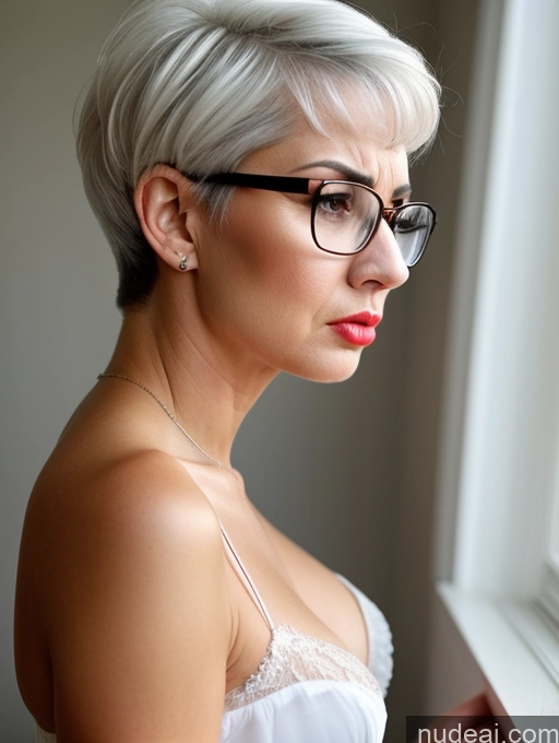 related ai porn images free for 80s Skinny Glasses White Hair Pixie Czech Dress Nightgown Cleavage Transparent Two Side View Angry Pouting Lips Shocked