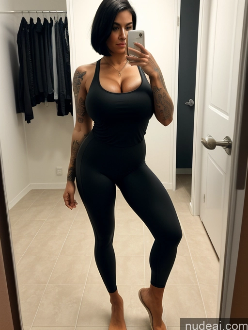related ai porn images free for Tank Top Spandex Pantyhose Tall Tanned Skin Huge Boobs Tattoos Cleavage Bright Lighting Black Hair Bobcut Changing Room 30s Front View Sad Bending Over