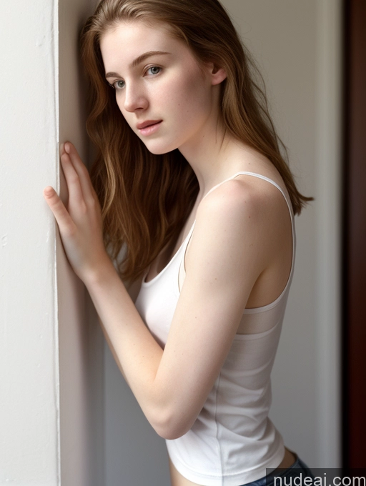 related ai porn images free for Fairer Skin Pubic Hair 18 Side View Small Tits Tank Top