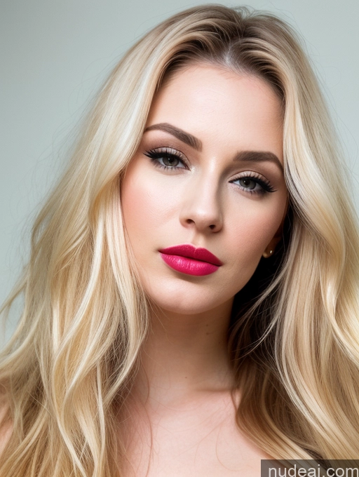related ai porn images free for Woman Beautiful Lipstick Fairer Skin Blonde Russian Close-up View Pouting Lips Detailed Long Hair 30s