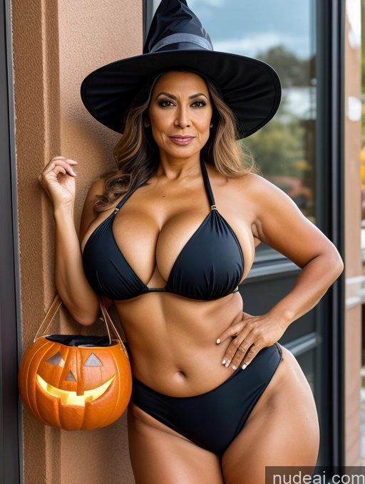 related ai porn images free for One Busty Huge Boobs Thick Tanned Skin Front View Microkini Thong Brazilian Halloween 70s Witch Construction Worker