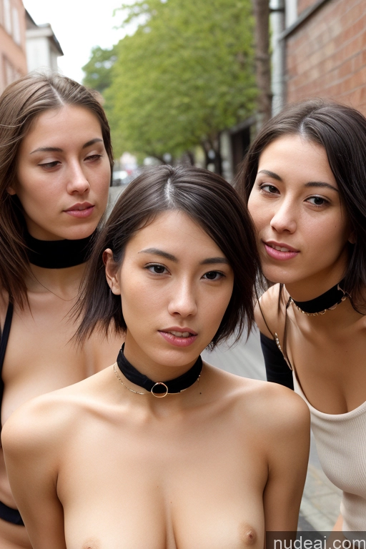 related ai porn images free for Skinny 18 Asian Street Choker High Heels Mini Skirt Spread Pussy Hair Tied Up Biting Lip Woman Nude Several