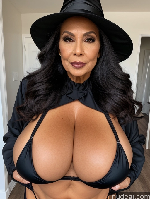 related ai porn images free for One Busty Huge Boobs Thick Tanned Skin Front View Microkini Thong Sexy Face Halloween Jacket Witch Brazilian 70s