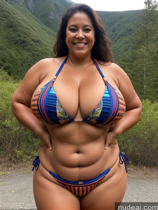related ai porn images free for One Busty Huge Boobs Thick Tanned Skin 60s Polynesian Front View Microkini Thong Lumberjack Parka Laughing