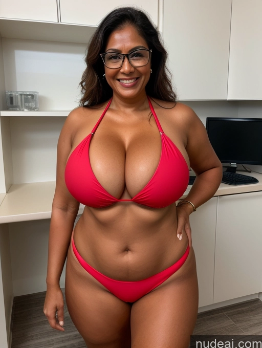 related ai porn images free for One Busty Huge Boobs Thick Tanned Skin 60s Front View Microkini Thong Laughing Lab Coat Indian Glasses Doctor