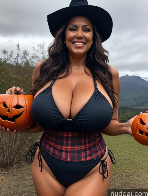 related ai porn images free for One Busty Huge Boobs Thick Tanned Skin Front View Microkini Thong Laughing 60s Polynesian Halloween Lumberjack Witch