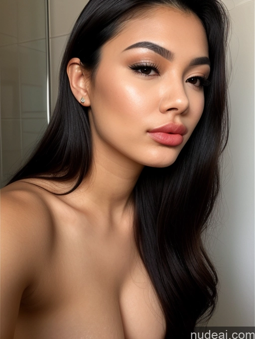 related ai porn images free for Woman Perfect Boobs 18 Pouting Lips Long Hair Asian Black Hair Bathroom Nude Bending Over Detailed