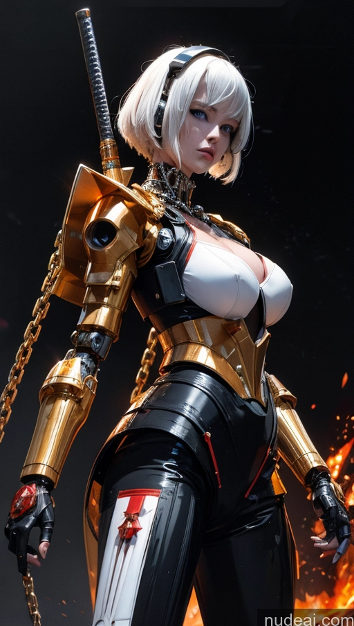 related ai porn images free for Beautiful Geisha Dark Lighting Alternative Dynamic View Cyborg Oiled Body Perfect Body Cyberpunk Battlefield Chain Shackles Urban Samurai V1 SuperMecha: A-Mecha Musume A素体机娘 Fairer Skin Bobcut White Hair