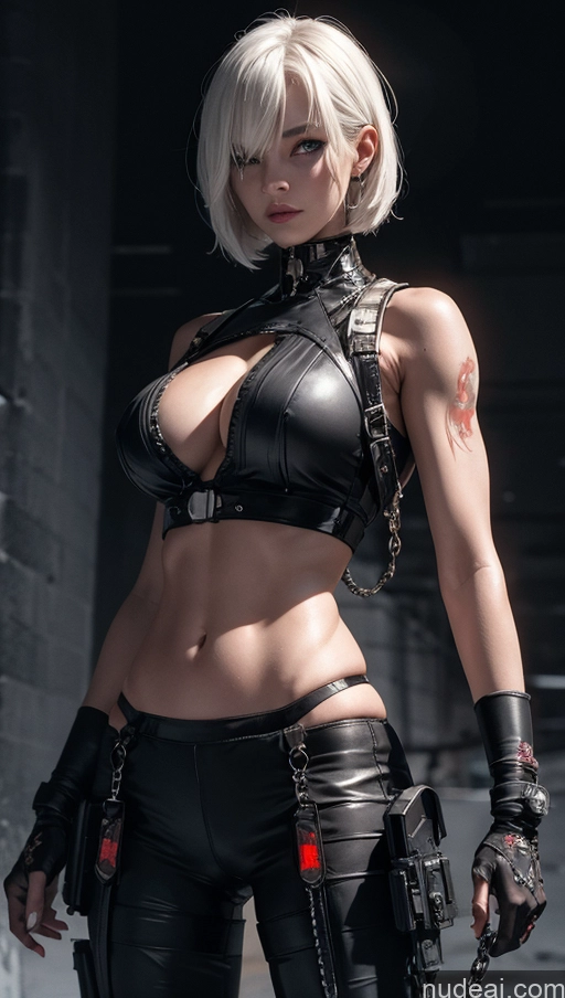 related ai porn images free for Beautiful Geisha Dark Lighting Alternative Dynamic View Oiled Body Cyberpunk Battlefield Chain Shackles Urban Samurai V1 Fairer Skin Bobcut White Hair Sci-fi Armor Muscular Thick Perfect Boobs Cyborg Crop Top