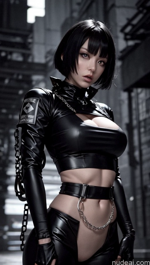 related ai porn images free for Geisha Dark Lighting Alternative Dynamic View Battlefield Chain Shackles Urban Samurai V1 Sci-fi Armor Muscular Cyborg Crop Top Fairer Skin Black Hair Abs Cyberpunk Graphics Lick Gun Short Hair