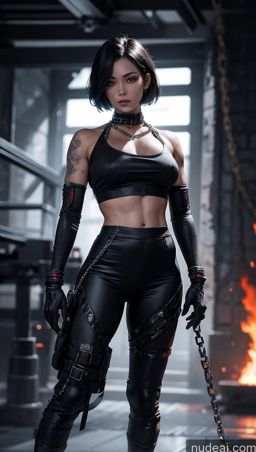 related ai porn images free for Geisha Dark Lighting Alternative Dynamic View Battlefield Chain Shackles Urban Samurai V1 Sci-fi Armor Muscular Cyborg Crop Top Abs Short Hair Cyberpunk Spider-Gwen