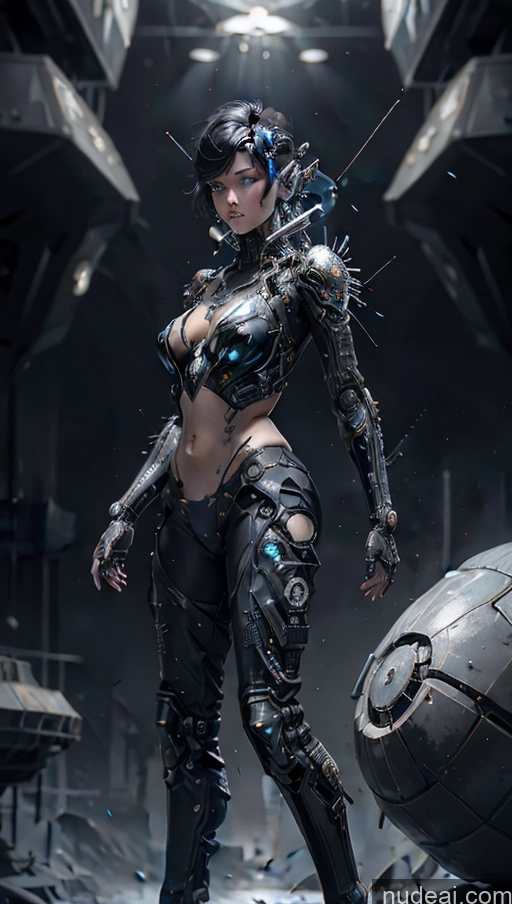 related ai porn images free for Dark Lighting Alternative Dynamic View Battlefield Urban Samurai V1 Sci-fi Armor Cyborg Crop Top Short Hair Cyberpunk Spider-Gwen Jumping Perfect Body Jewelry Made Of Fractals Cyberhelmet V3