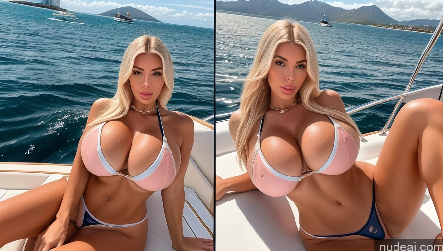 related ai porn images free for Bimbo Huge Boobs Two Yacht Thong