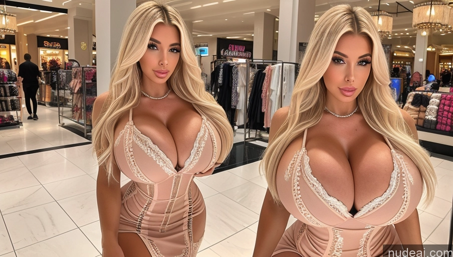 related ai porn images free for Bimbo Two Huge Boobs Cleavage Dress Mall