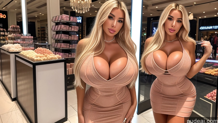 related ai porn images free for Bimbo Two Huge Boobs Cleavage Dress Mall