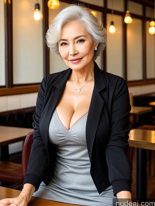 related ai porn images free for Milf Two Busty Perfect Boobs Beautiful Perfect Body Sexy Face Chinese Cafe Secretary Professor Casual Jacket Stylish Cleavage Detailed Shirt Pixie 80s