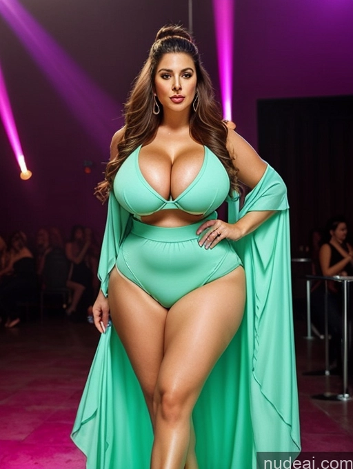 related ai porn images free for Woman One Busty Huge Boobs Big Ass Thick Big Hips Club Full Frontal 40s Sexy Face Seductive Brunette White Hair Bun Haute Couture V3