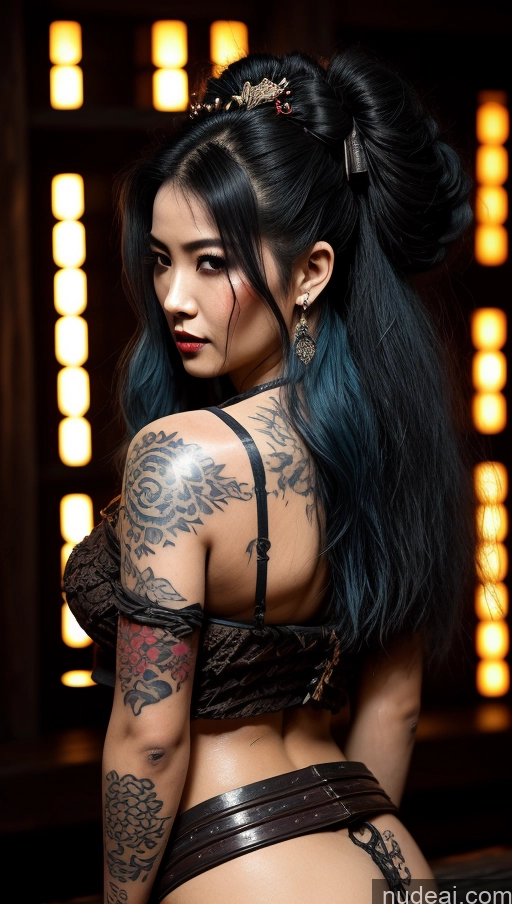 related ai porn images free for Busty Beautiful Tattoos Oiled Body Blue Hair Ponytail Korean Geisha Medieval Tribal Dark Lighting Alternative Khorne Hell Dynamic View Perfect Body