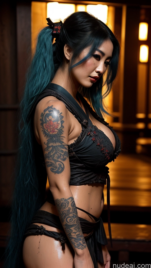 related ai porn images free for Busty Beautiful Tattoos Oiled Body Blue Hair Ponytail Korean Geisha Medieval Tribal Dark Lighting Alternative Khorne Hell Dynamic View Perfect Body