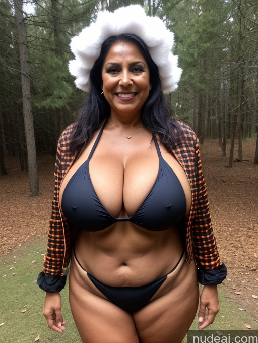 related ai porn images free for One Busty Huge Boobs Thick Tanned Skin Laughing Front View Microkini Thong Halloween 70s Indian Jacket Lumberjack Witch