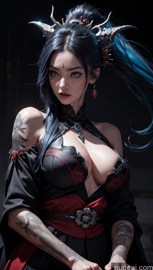 related ai porn images free for Busty Beautiful Tattoos Fairer Skin Serious Seductive Blue Hair Ponytail Korean Geisha Medieval Tribal Cleavage Dark Lighting Alternative Hell Dynamic View Death Knight