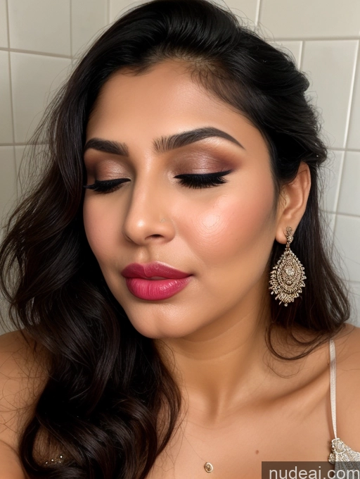 related ai porn images free for Busty Sexy Face Seductive Brunette Curly Hair Sari Cleavage Ahegao Pouting Lips Perfect Boobs Oiled Body 18 Orgasm Indian Milf Bathroom Cumshot