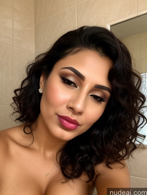 related ai porn images free for Busty Sexy Face Seductive Brunette Curly Hair Sari Cleavage Ahegao Pouting Lips Perfect Boobs Oiled Body 18 Orgasm Indian Milf Bathroom