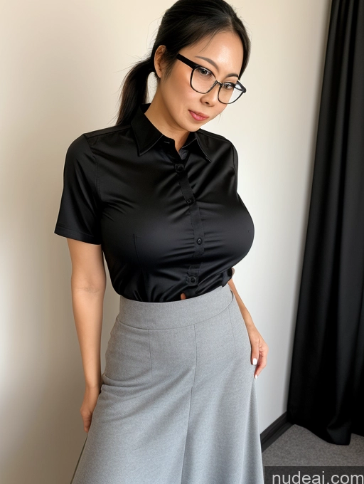 related ai porn images free for Glasses 70s Busty Small Tits Skinny Two Asian Serious Ahegao Black Hair Ponytail Long Skirt Shirt Casual