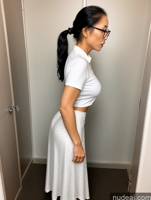 related ai porn images free for Glasses Busty Small Tits Skinny Two Asian Black Hair Ponytail Long Skirt Shirt 70s Long Legs Changing Room Orgasm Shocked Ahegao Side View Cumshot