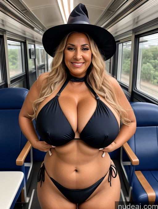 related ai porn images free for One Busty Huge Boobs Thick Tanned Skin Laughing Front View Microkini Thong 70s Egyptian Witch Jacket Train