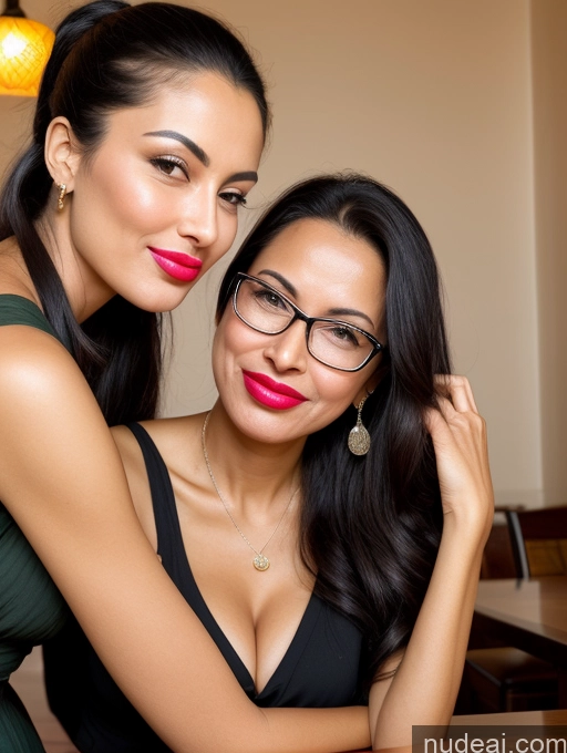 related ai porn images free for Tall Busty Black Hair Dress Long Skirt Ponytail Happy Ahegao Polo Blouse Pouting Lips Ethiopian Two 70s Glasses Restaurant