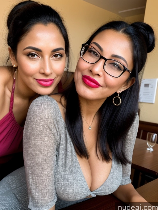 related ai porn images free for Tall Busty Black Hair Dress Long Skirt Ponytail Happy Ahegao Polo Blouse Pouting Lips Ethiopian Two 70s Glasses Restaurant