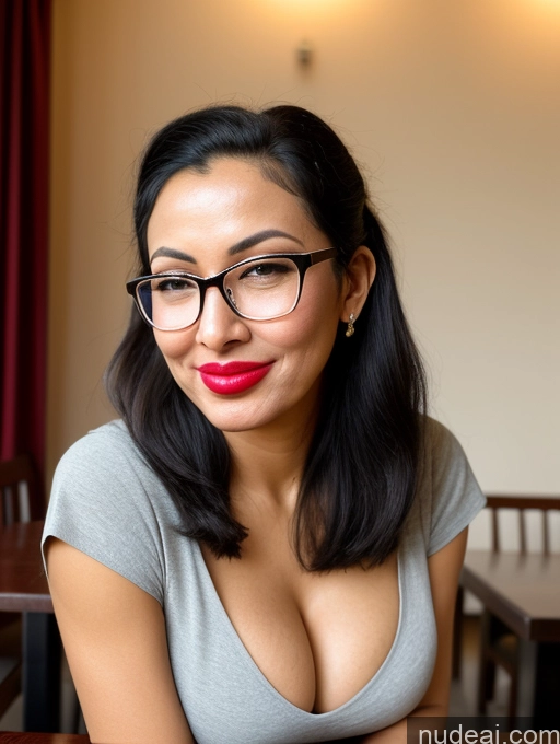 related ai porn images free for Tall Busty Black Hair Dress Long Skirt Ponytail Happy Ahegao Polo Blouse Pouting Lips Ethiopian Two 70s Glasses Restaurant