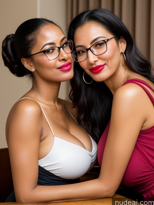 related ai porn images free for Tall Busty Black Hair Dress Long Skirt Ponytail Happy Ahegao Polo Blouse Pouting Lips Ethiopian Two 70s Glasses Restaurant