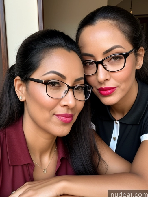 related ai porn images free for Tall Busty Black Hair Dress Long Skirt Ponytail Happy Ahegao Polo Blouse Pouting Lips Ethiopian Two 70s Glasses Restaurant