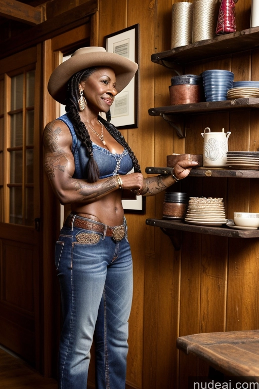 related ai porn images free for Abs Muscular Thick Tattoos Nigerian Milf Braided Western Dark Skin 60s Jeans Lumberjack Hat