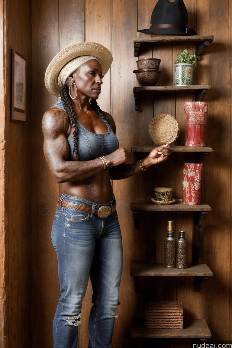 related ai porn images free for Abs Muscular Thick Tattoos Nigerian Milf Braided Western Dark Skin 60s Jeans Lumberjack Hat