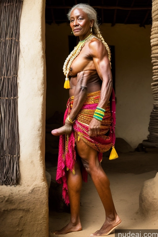 related ai porn images free for Abs Muscular Thick Milf Braided Dark Skin Pubic Hair Trans Girl With Erect Penis Traditional Tribal 80s Jewelry Nilotic