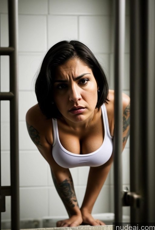 related ai porn images free for Tank Top Spandex Pantyhose Bright Lighting Tanned Skin Tall Huge Boobs Black Hair Bobcut Cleavage Serious Jewish Sad Tattoos Angry Prison Sorority Close-up View 40s