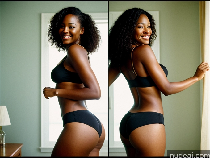 related ai porn images free for Woman One Small Tits Small Ass Thick Happy Film Photo Bright Lighting Detailed Long Hair Tank Top Dark Skin Short Shorts 40s African