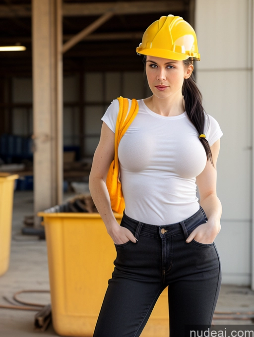 related ai porn images free for Woman Perfect Boobs Fairer Skin Sexy Face Black Hair Ponytail White Perfect Body Skinny Short Construction Worker Jeans
