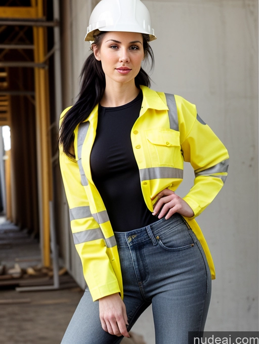 related ai porn images free for Woman Perfect Boobs Fairer Skin Sexy Face Black Hair Ponytail White Perfect Body Skinny Short Construction Worker Jeans