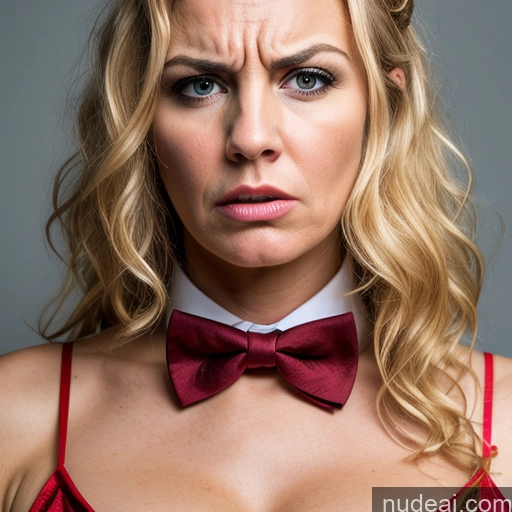 related ai porn images free for Blonde Curly Hair Front View Cleavage Bow Tie 40s Angry
